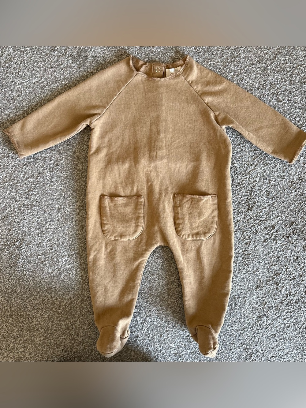 Neutral Tan Footed One-Piece for Kids
